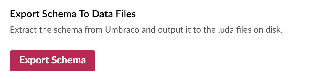 Export schema