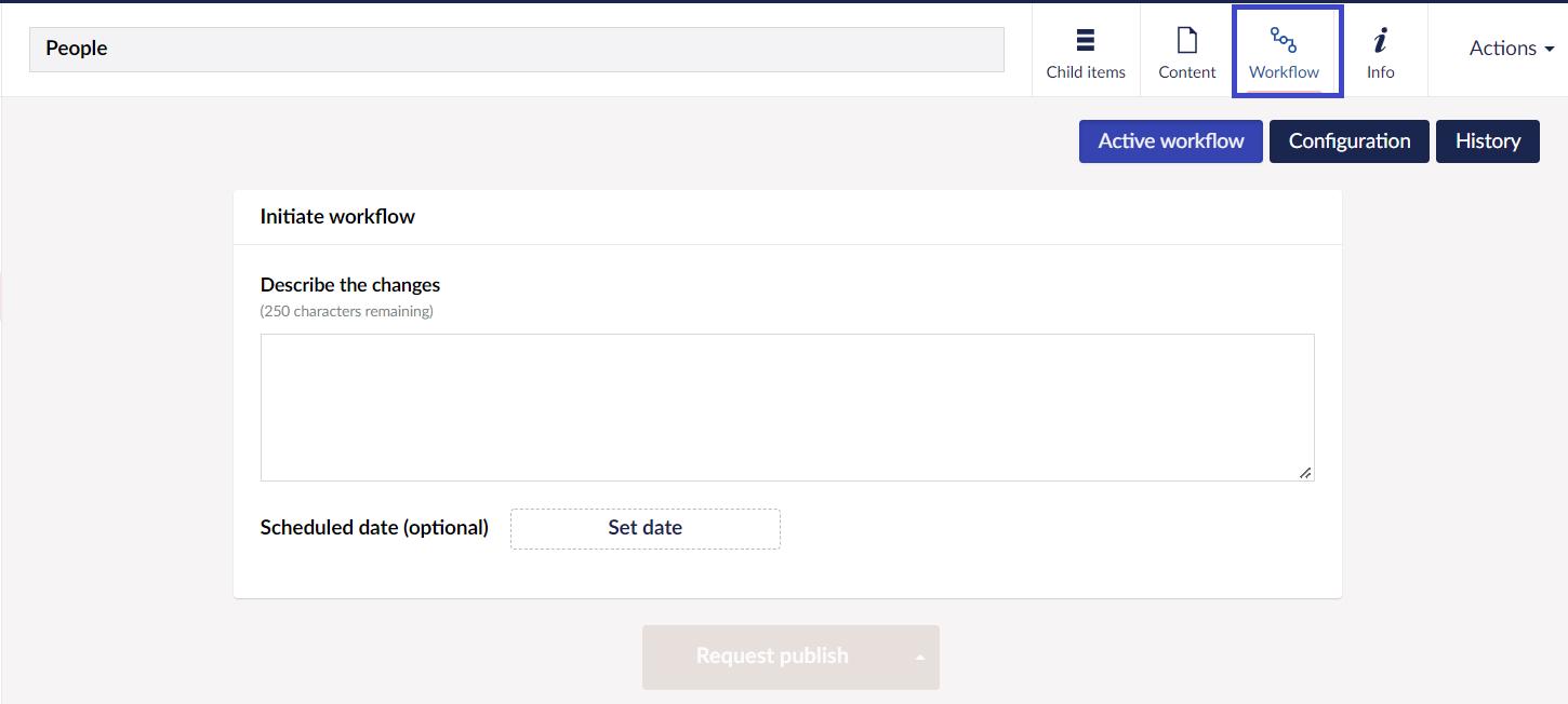 Workflow content app