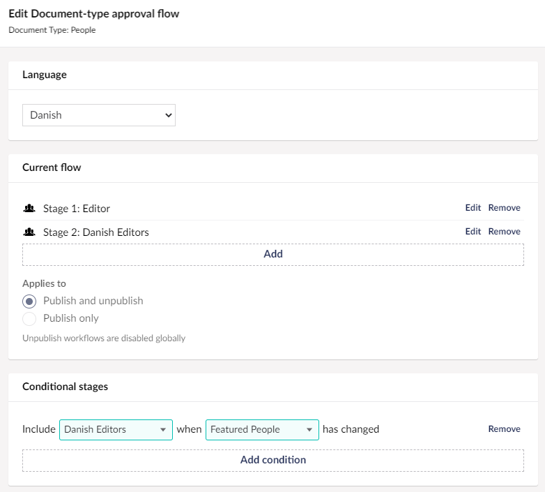 Edit Doc-Type-approval-flow settings