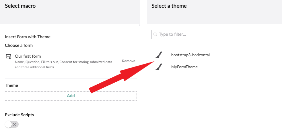 Choosing and using a theme