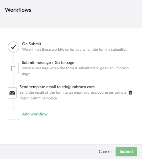 Workflow add