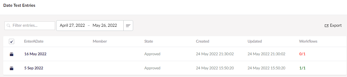 Workflow execution summary