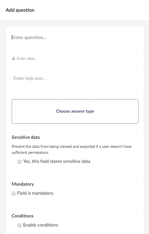 Forms add field dialog