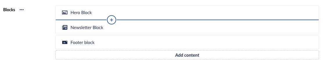 Block List - Add Content