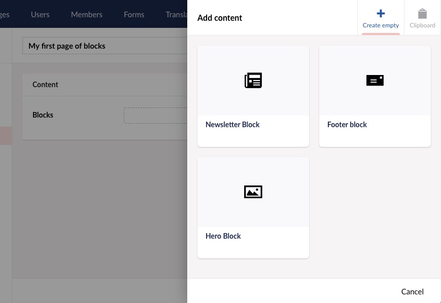 Block List - Setup