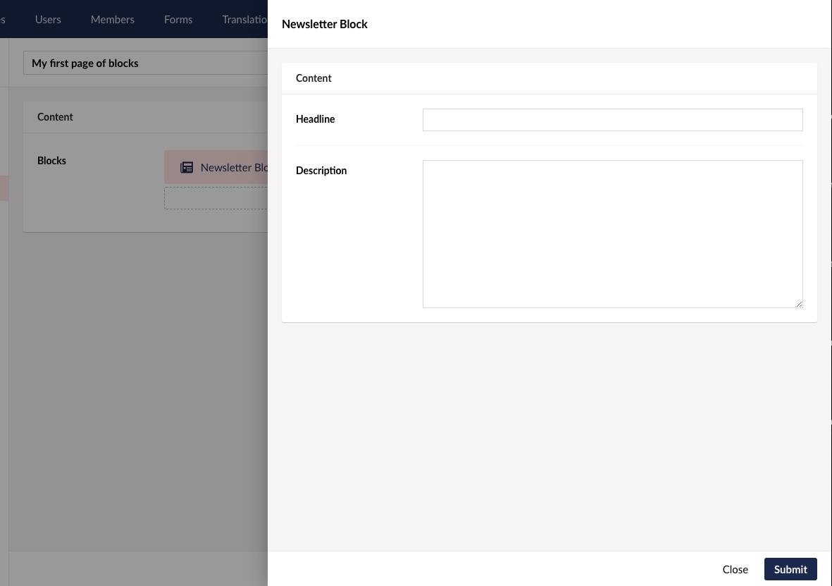 Block List - Overlay editing