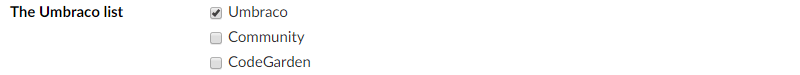 Checkbox List Example