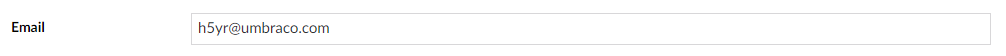 Single email address content example