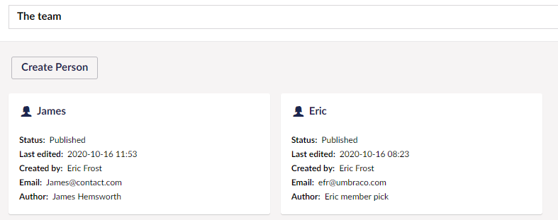 List view member picker