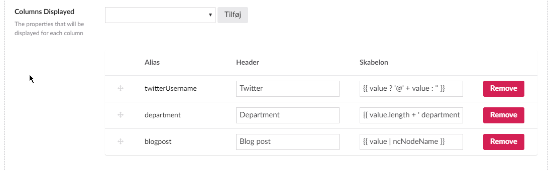 List view other examples