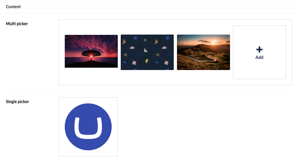 Media Picker Content