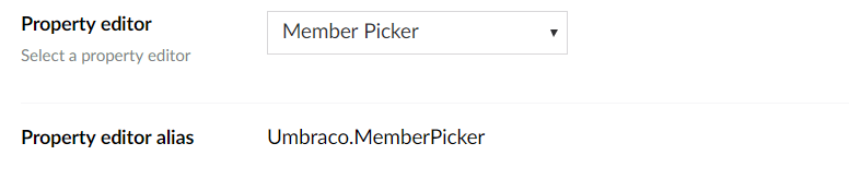 Media Picker Data Type Definition