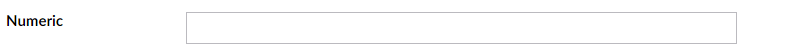 Numeric Content Definition