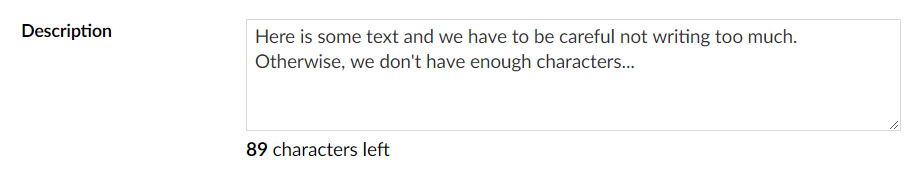 Textbox Content Example With Limits