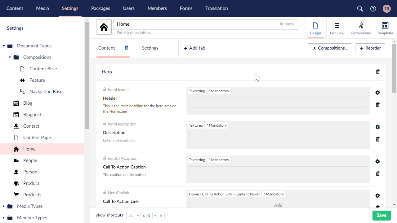 Composition Add Tab