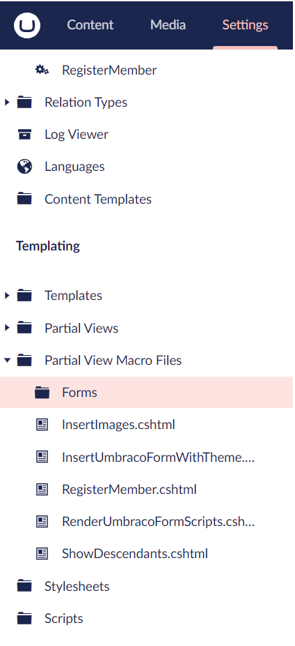 Created folder