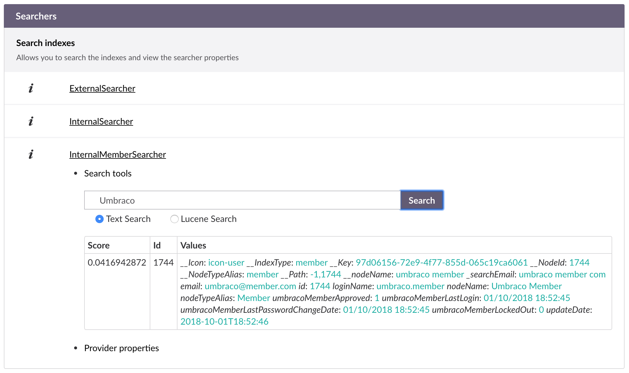 Search Tools within Examine Management