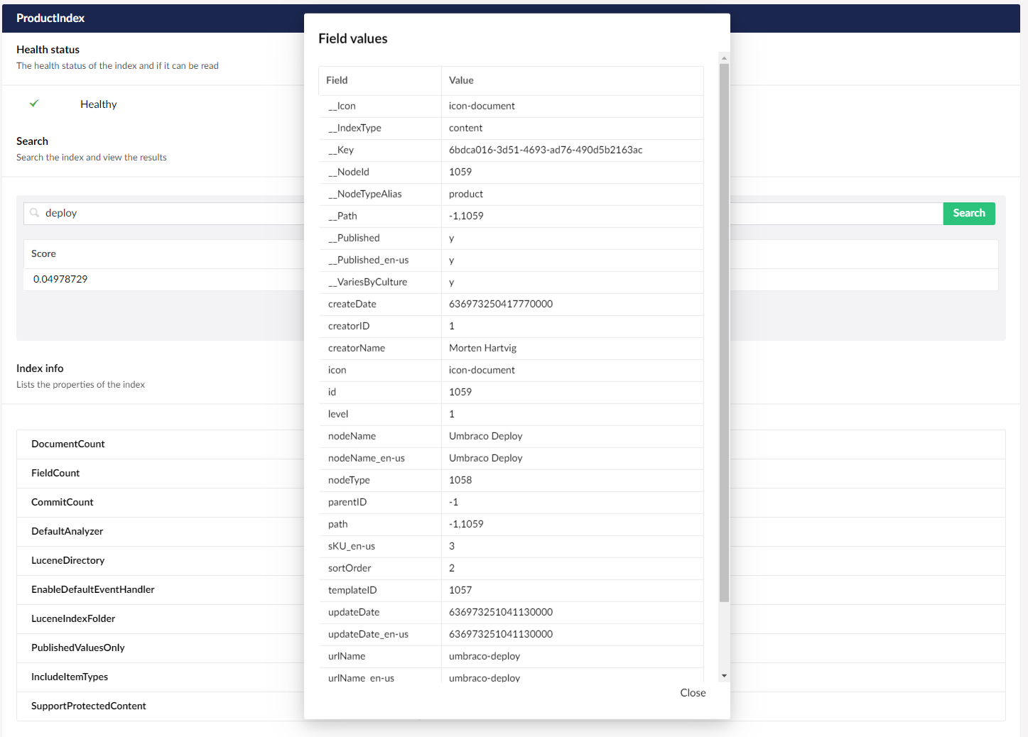 Product document