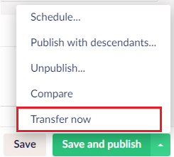 Transfer option