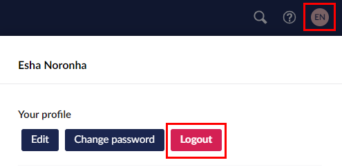 Logout Screen