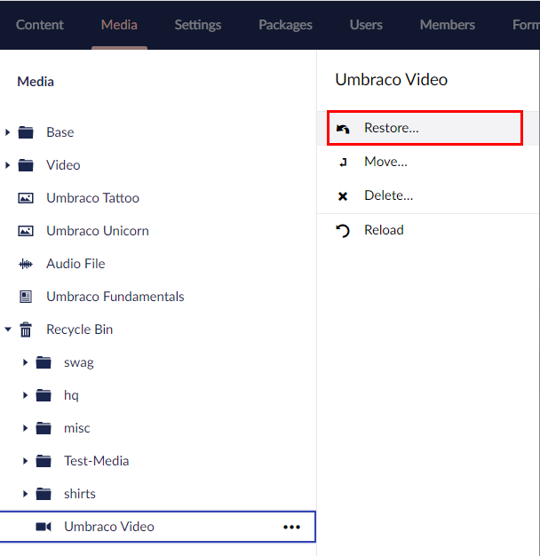 Restore Folder
