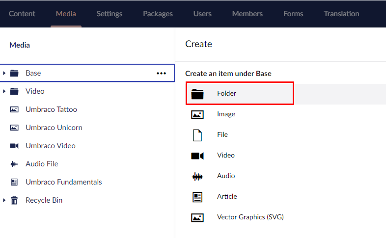 Create Folder