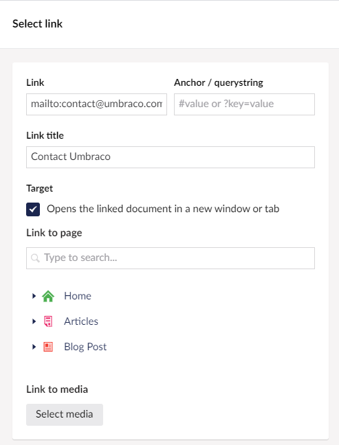 Link Email