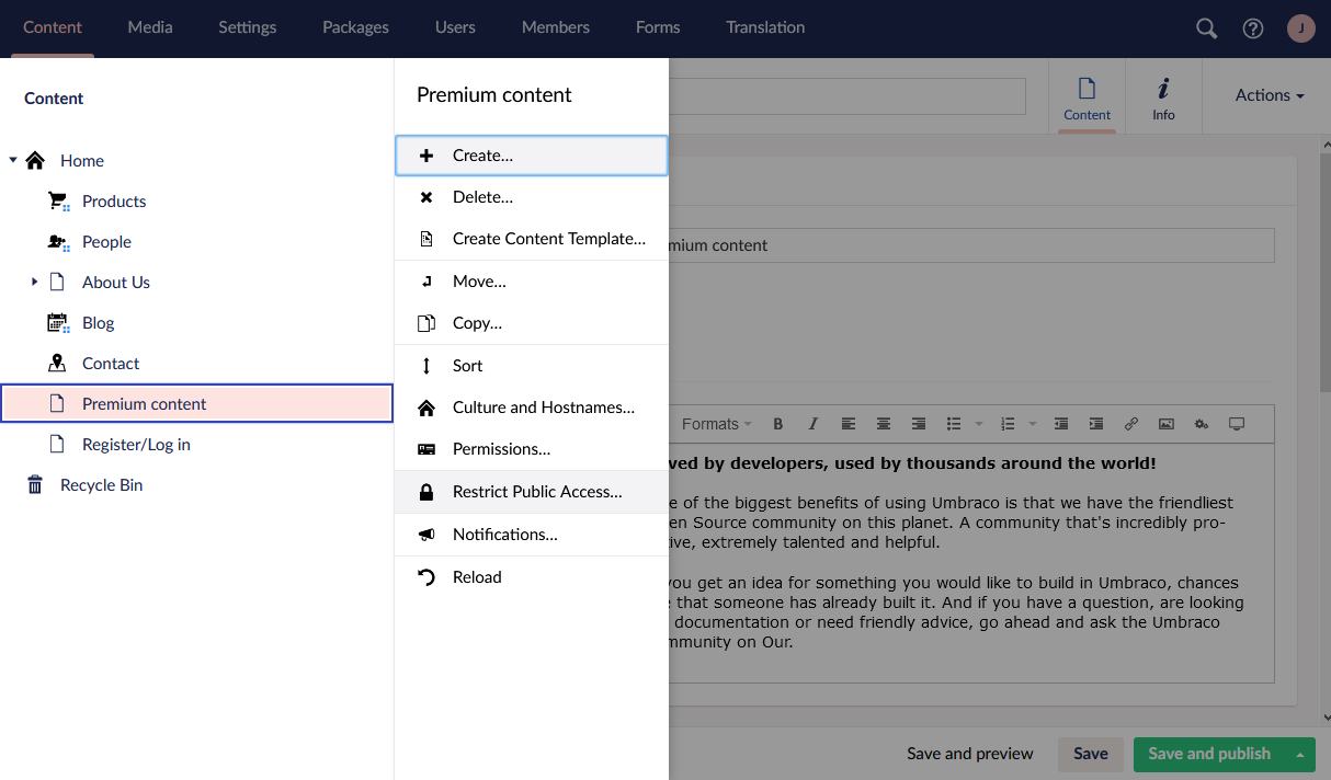 Restrict public access