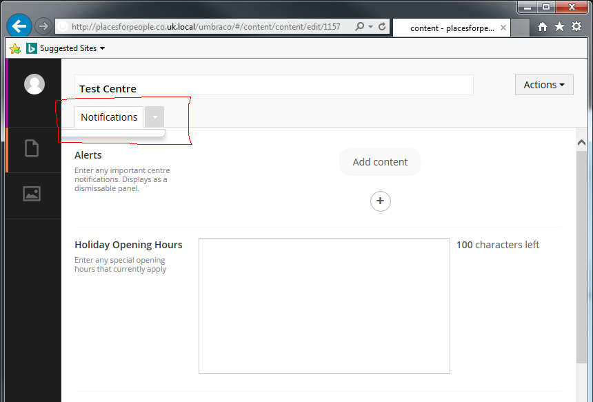 Tab dropdown (open)