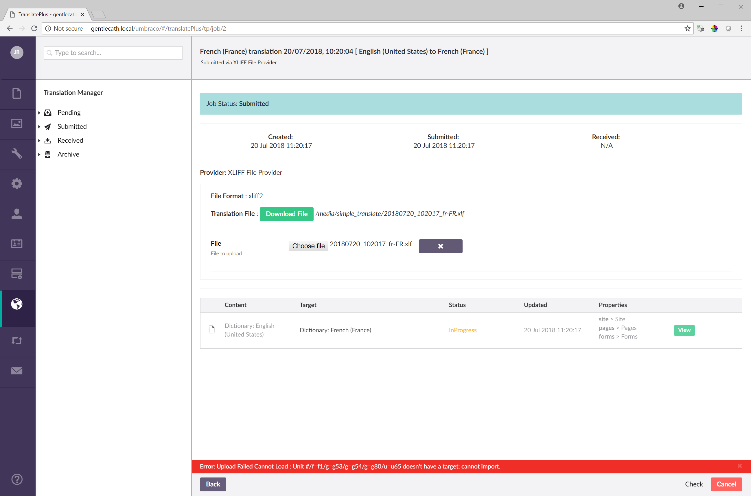 Umbraco Error