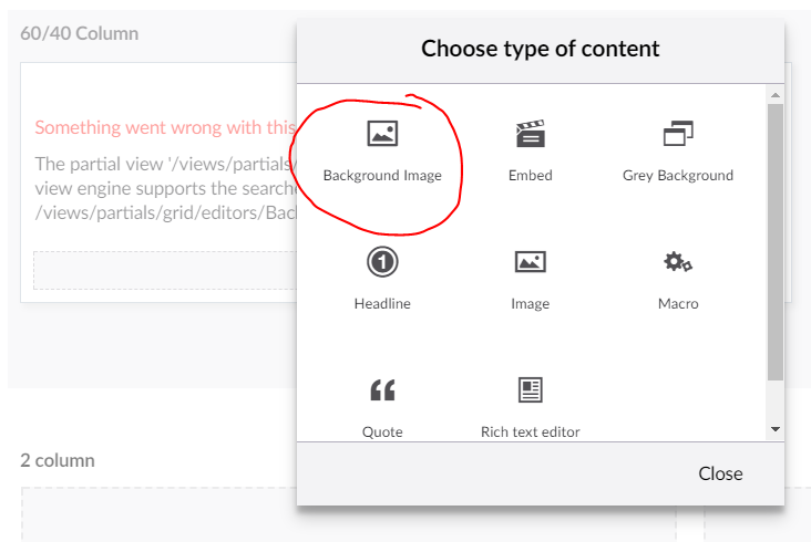 Editor is available in the Grid