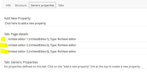Section: settings: Document type
