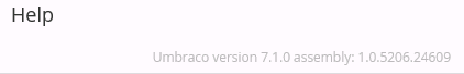 Version of our Umbraco System