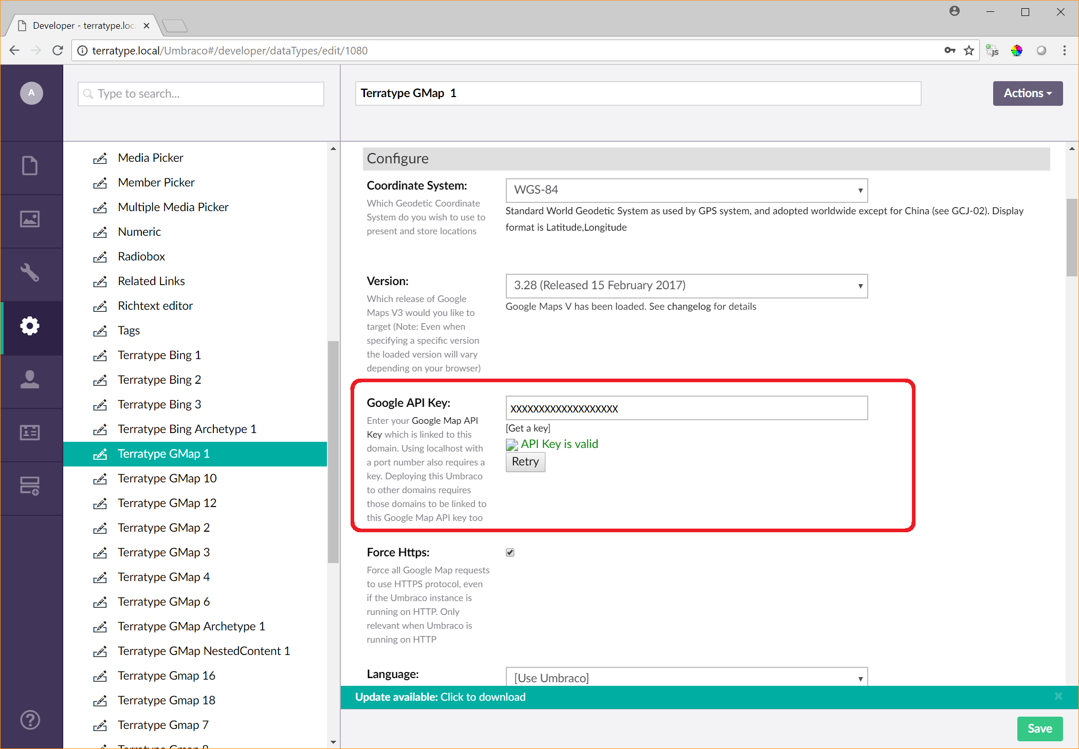 Terratype config