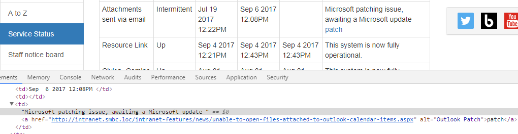 Dev site link output correct
