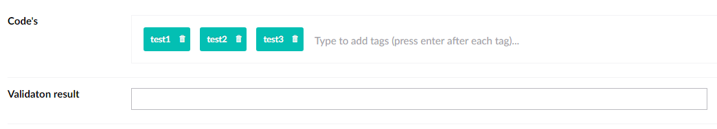 code validation custom data type