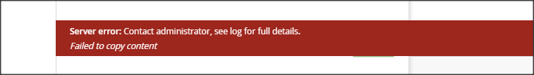Content Copy error