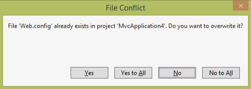 web config overwrite