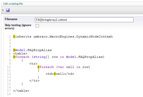 cshtml script