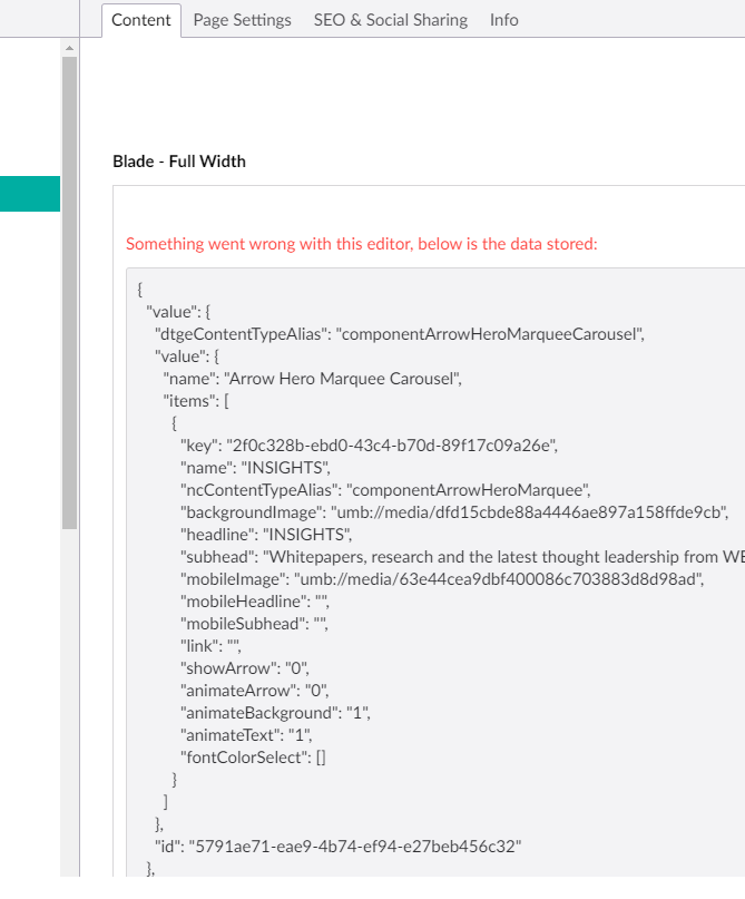 Grid Editor Error
