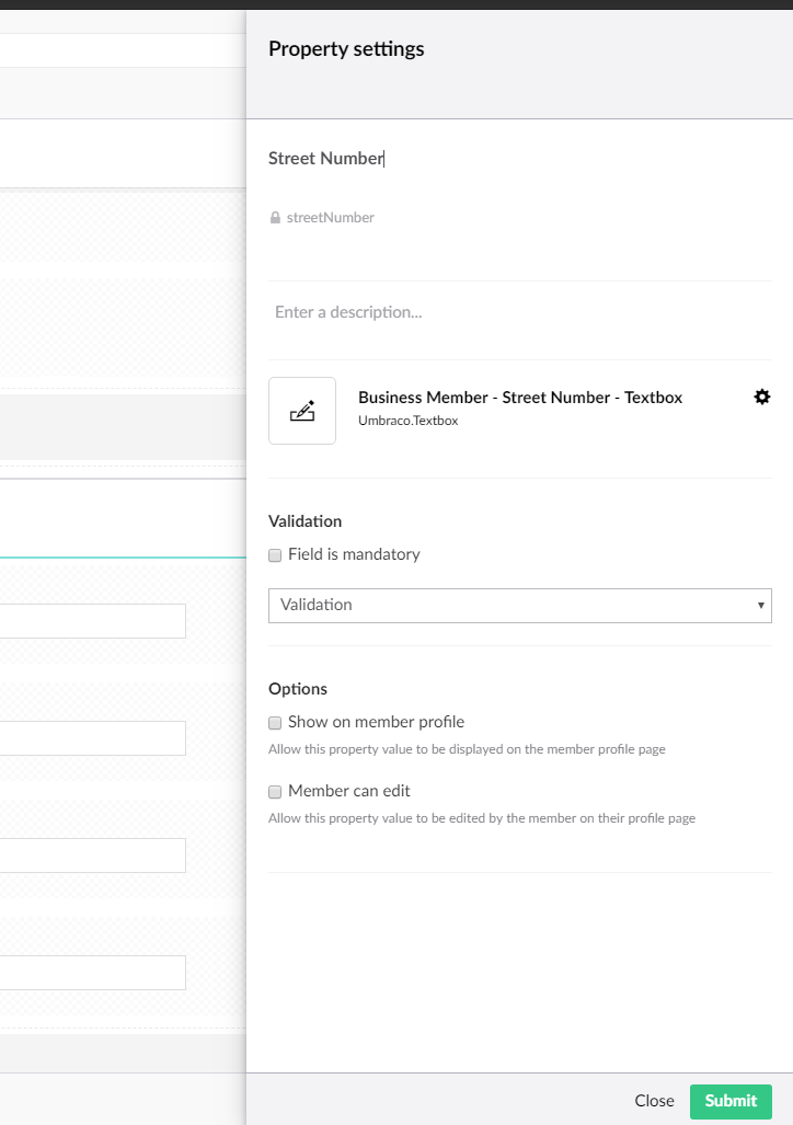 Member Type Editor, No Sensitive data tickbox here