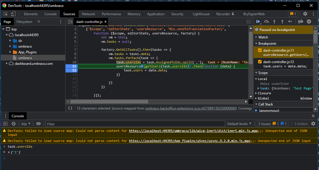 umbraco array