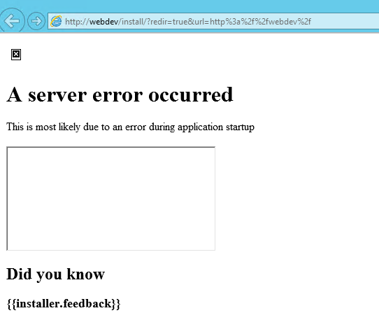 install error