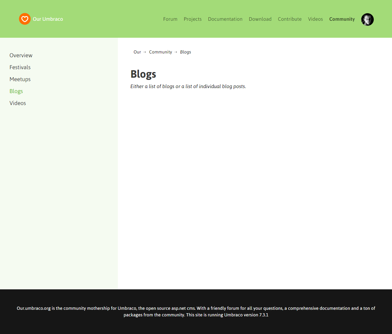 Proposed community section