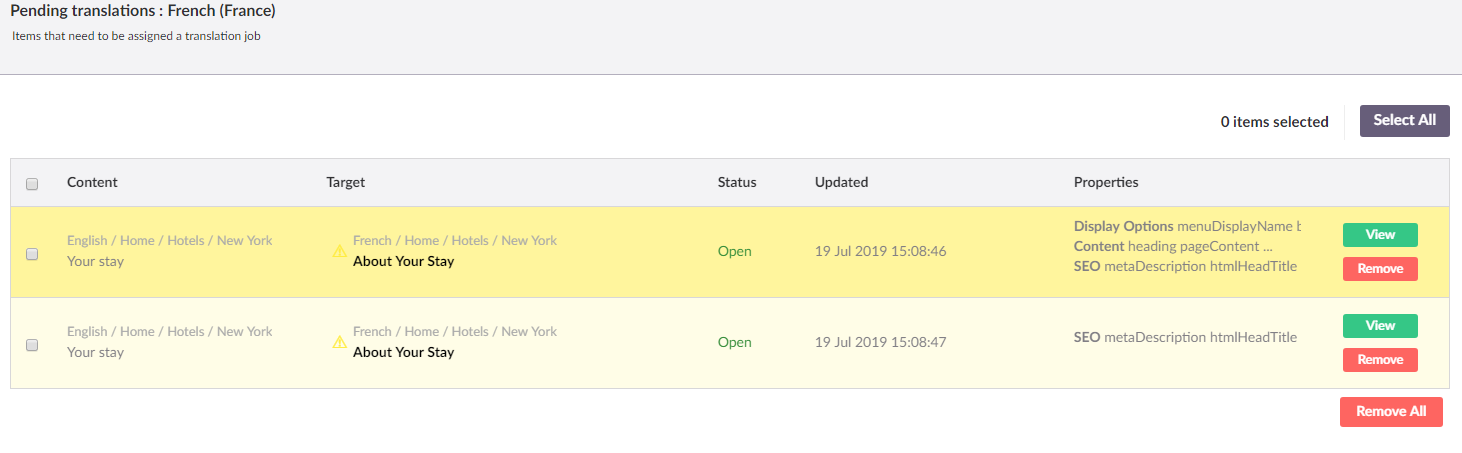 Both translation sets submitted