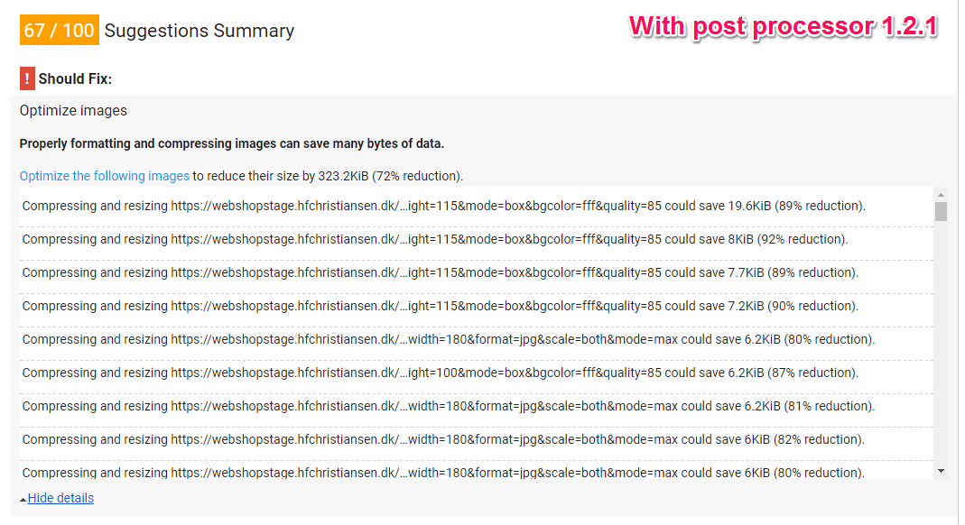 With post processor 1.2.1