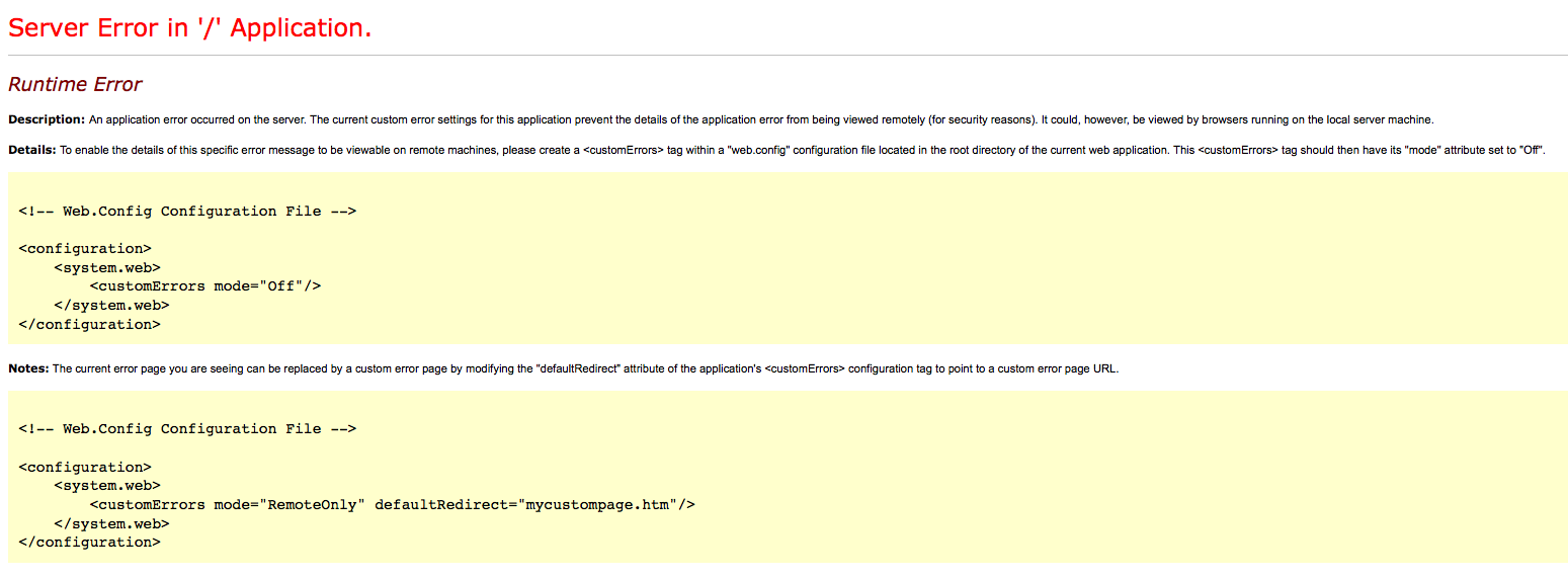 Server Error in '/' Application