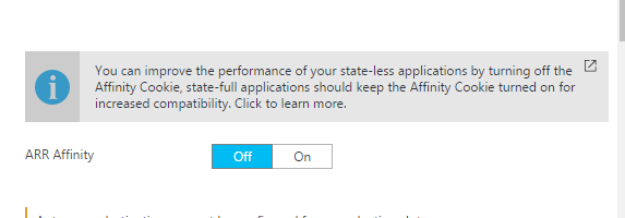 ARR Affinity setting