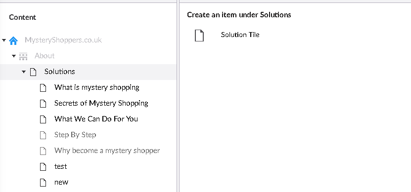 Clicking create for my child node