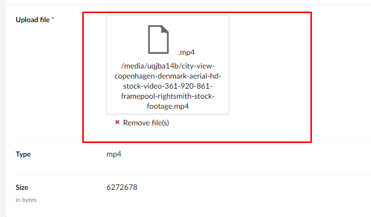 This is the current video uploaded which is not even clickable